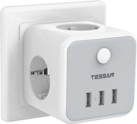 Сетевой фильтр Tessan TS-301-DE серый купить,NaN