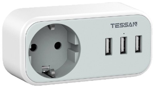 Сетевой фильтр Tessan TS-329 серый купить,NaN