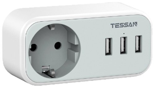 Сетевой фильтр Tessan TS-329 серый купить,NaN