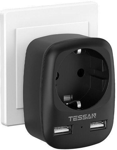 Сетевой фильтр Tessan TS-611-DE черный купить,NaN