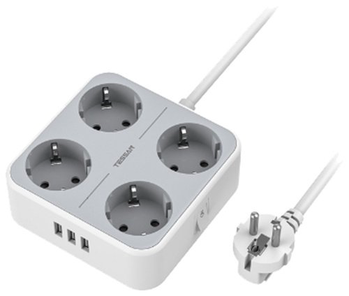 Сетевой фильтр Tessan TS-302 серый купить,NaN