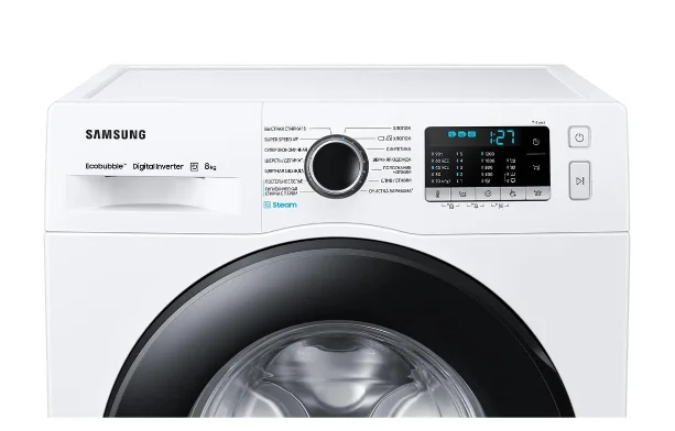 Стиральная машина Samsung WW80AGAS26AELD белая купить,0