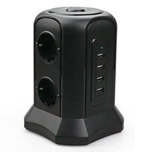 Сетевой фильтр Tessan TP-VB4U6E 2м черный купить,NaN