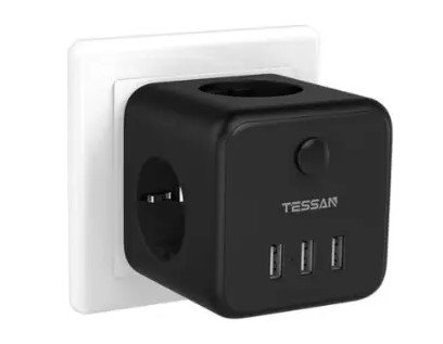 Сетевой фильтр Tessan TS-301-DE черный купить,NaN
