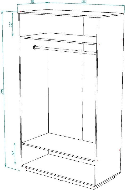 Распашной шкаф Мебель Азии Алиса, 480.8x211.4х60 см, белый, коричневый купить,329990