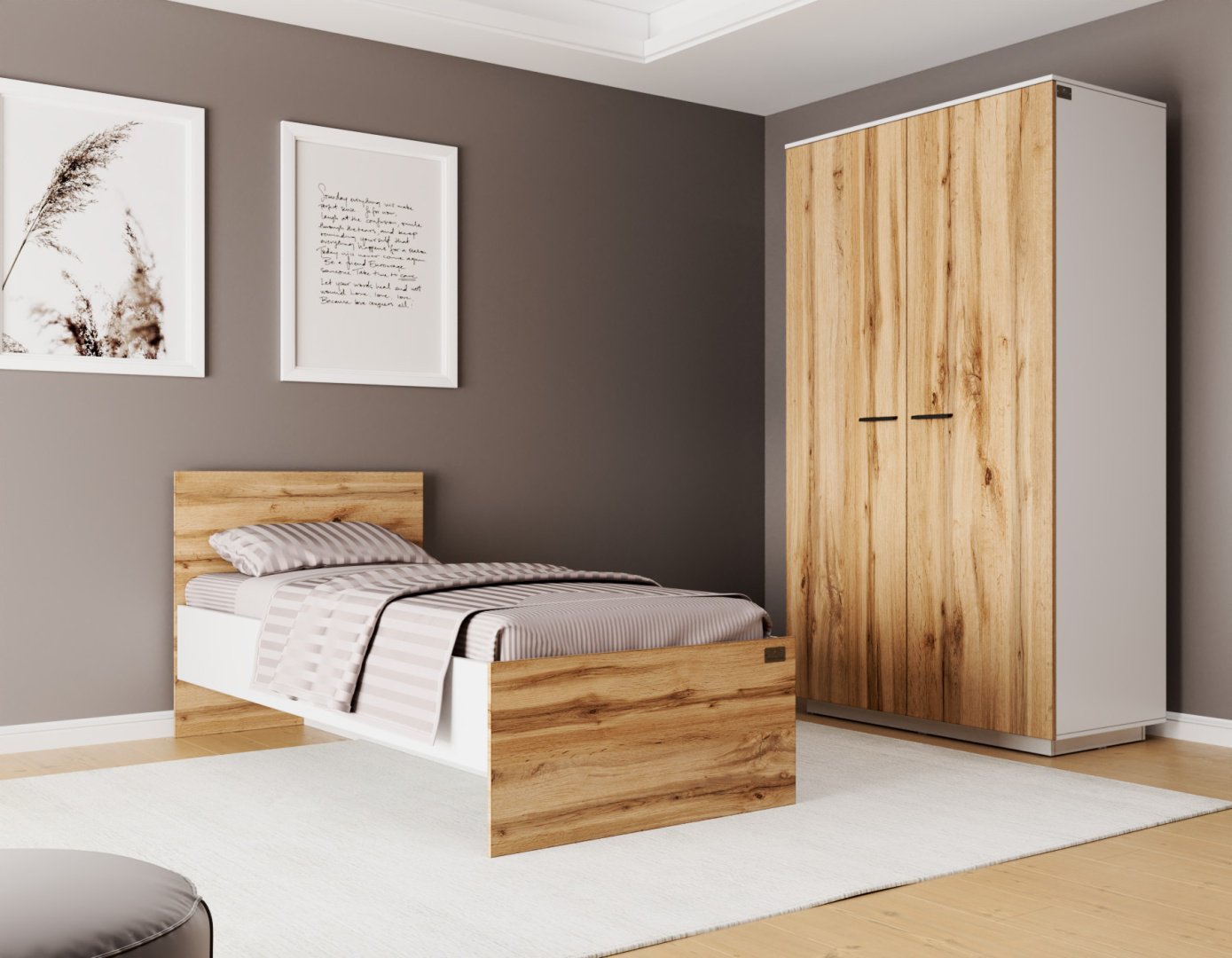 Комплект Мебель Азии Алиса 2Л коричневый, белый