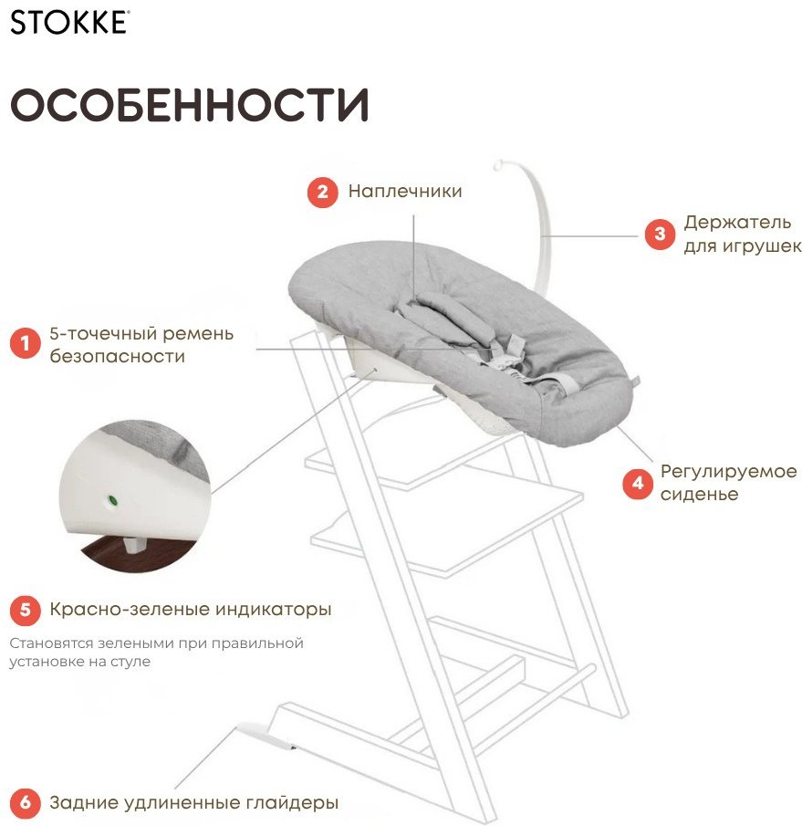 Детский растущий стульчик Stokke Tripp Trapp, дерево, 46x49x78 см, розовый купить,NaN