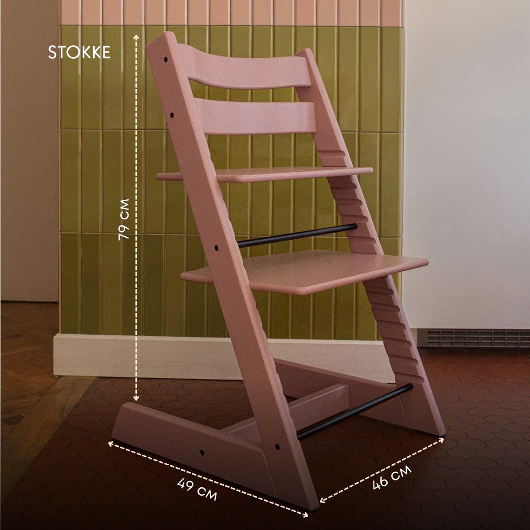 Детский растущий стульчик Stokke Tripp Trapp, дерево, 46x49x78 см, розовый купить,NaN