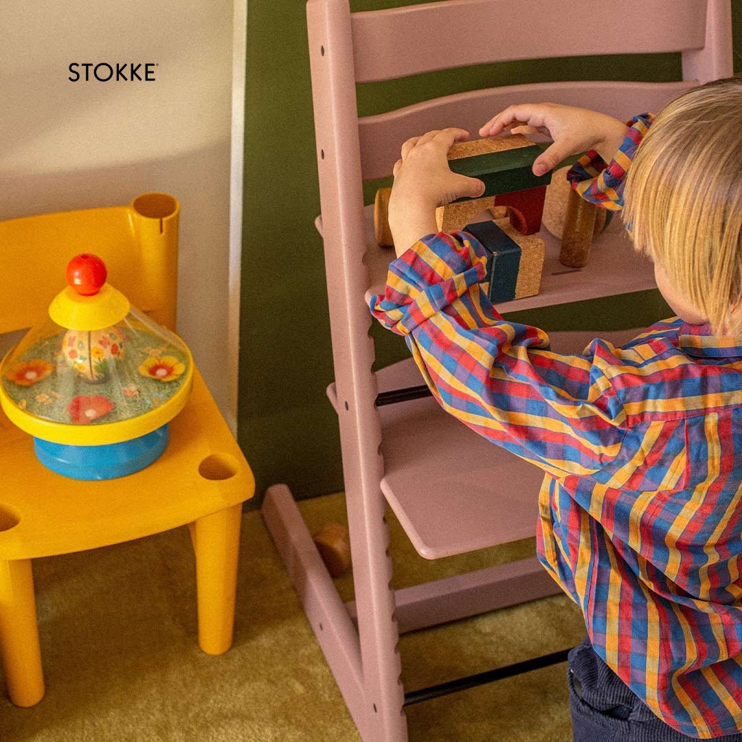 Детский растущий стульчик Stokke Tripp Trapp, дерево, 46x49x78 см, розовый купить,NaN