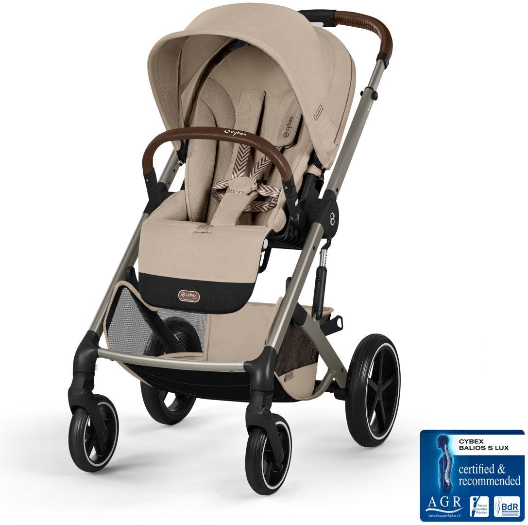 Коляска универсальная 2 в 1 Cybex Balios S Lux TPE Almond Beige 2026, бежевый купить,NaN