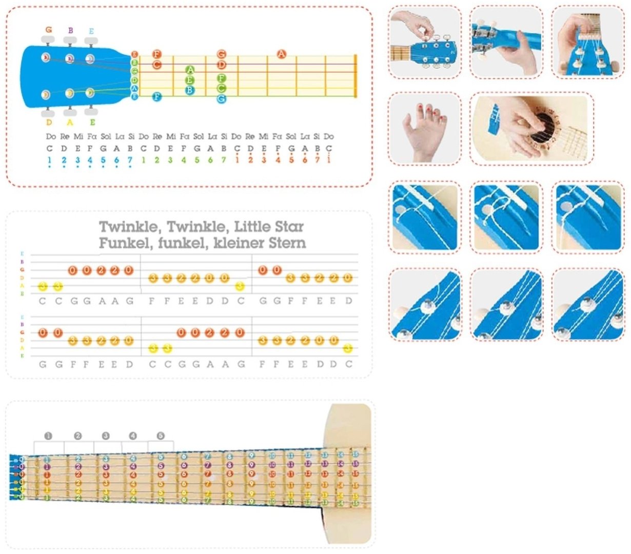 Hape E0601_HP Гитара Голубая лагуна