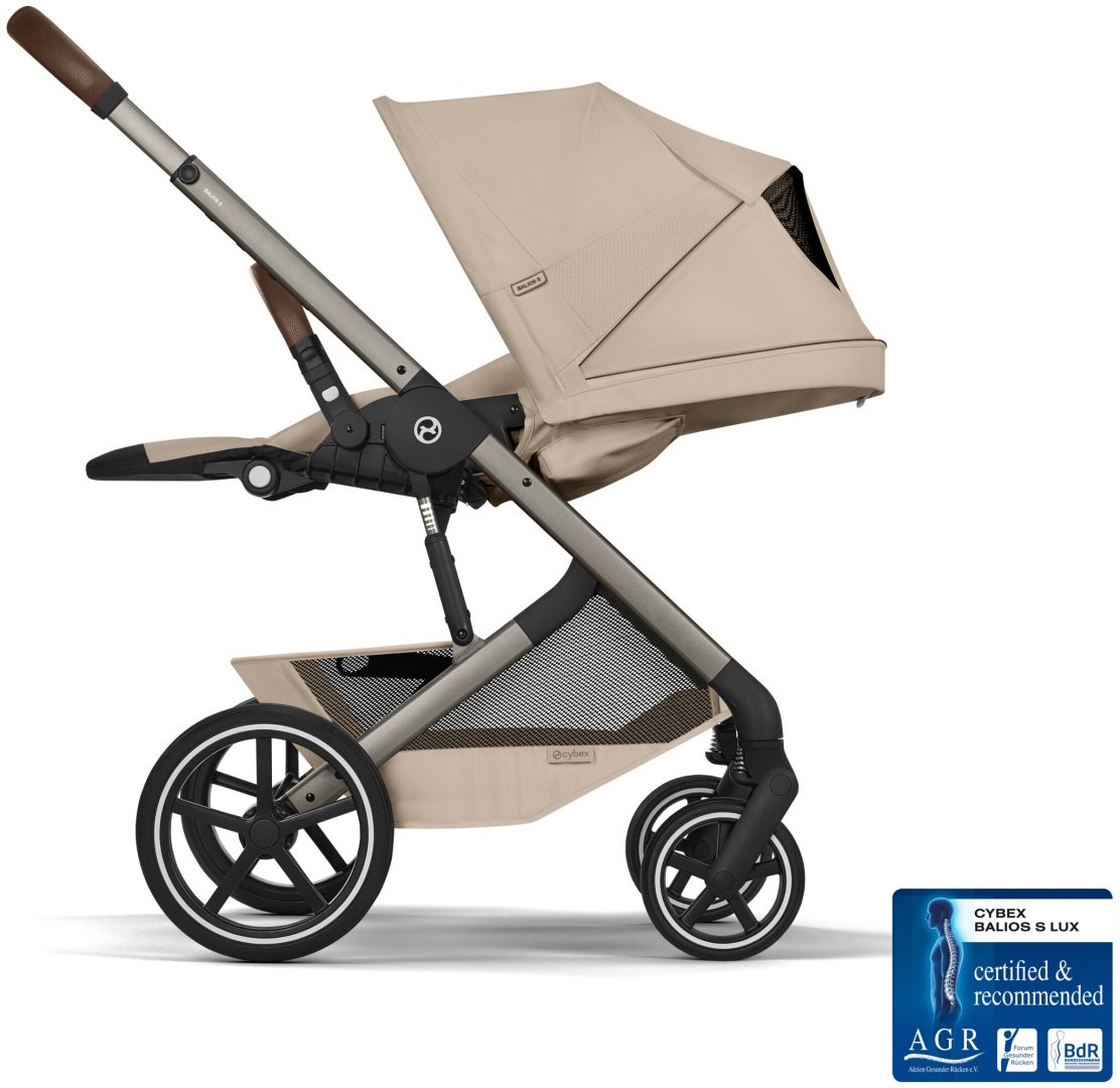 Коляска универсальная 2 в 1 Cybex Balios S Lux TPE Almond Beige 2026, бежевый купить,NaN