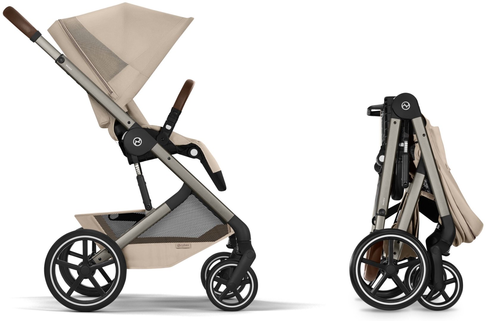 Коляска универсальная 2 в 1 Cybex Balios S Lux TPE Almond Beige 2026, бежевый купить,NaN