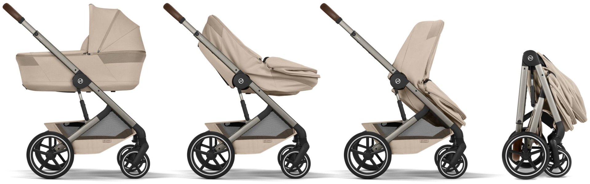 Коляска универсальная 2 в 1 Cybex Balios S Lux TPE Almond Beige 2026, бежевый купить,NaN