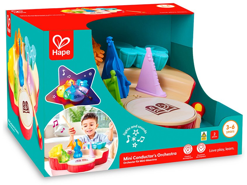 Музыкальный инструмент Hape Игровой набор Мини оркестр маленький Дирижер