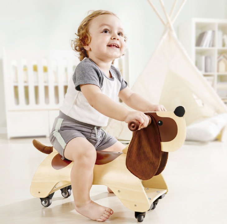 Легковая Hape Собака на колесах E1205_HP, дерево, мультиколор купить,NaN