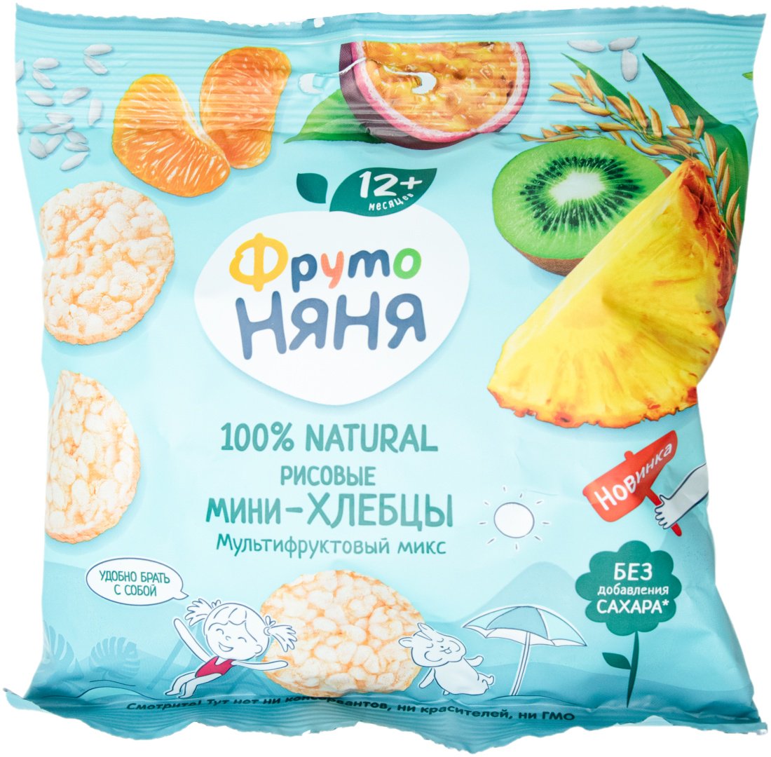 Мини-хлебцы рисовые Фрутоняня мультифруктовый микс с 1 года 30 гр купить,NaN