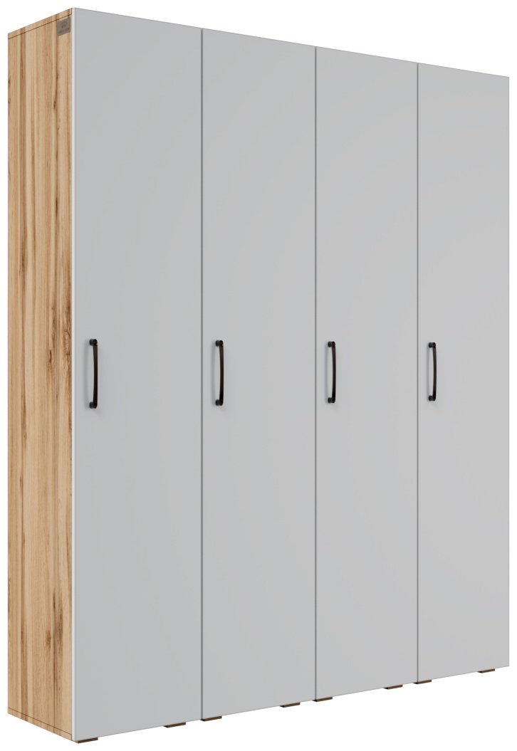 Шкаф-пенал Мебель Азии Авила, 160.8x194х39 см, белый, коричневый купить,175990
