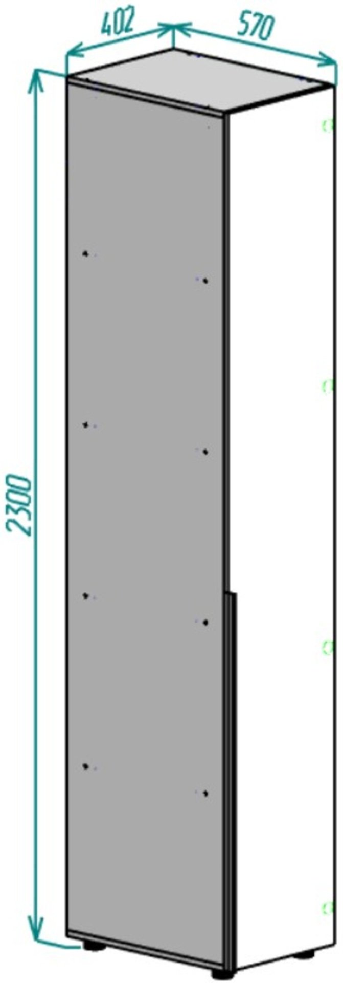 Детский распашной шкаф Мебель Азии Йорк 120.4х57х230 см купить,119990