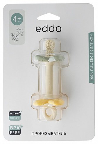 Прорезыватель edda STF-00304, 1 шт, зеленый купить,NaN