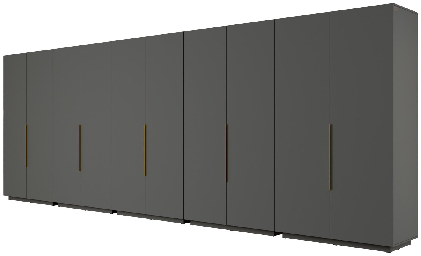 Распашной шкаф Мебель Азии Туран, 601x214.4х57 см, темно-серый купить,425990
