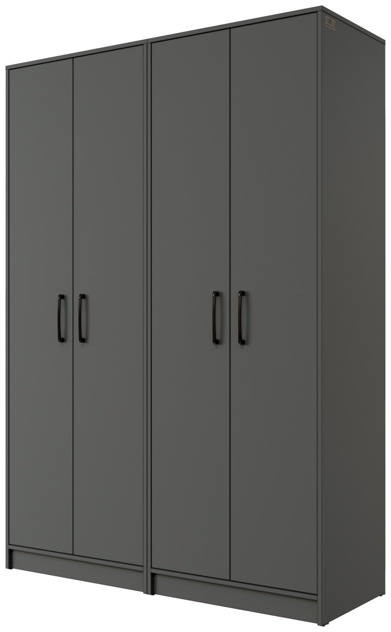 Распашной шкаф Мебель Азии Алекс-125, 140.4x200х50 см, серый - ForteMarket Распашной шкаф Мебель Азии Алекс-125, 140.4x200х50 см, серый купить,108990