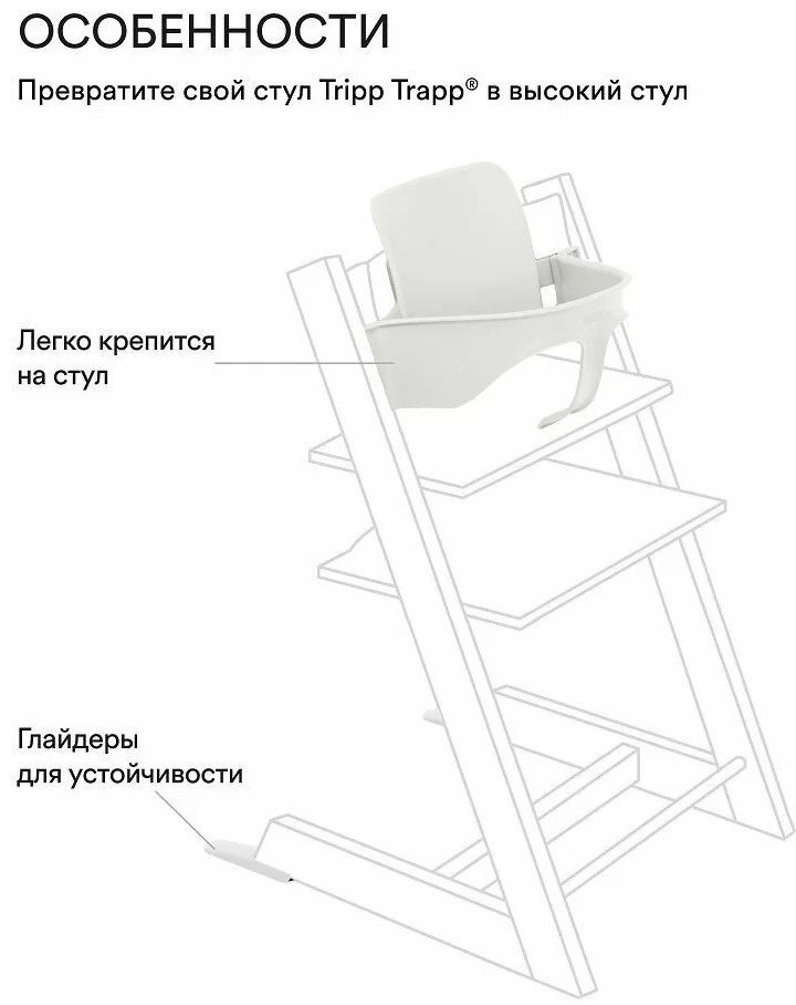 Stokke Сиденье Tripp Trapp белый купить,NaN