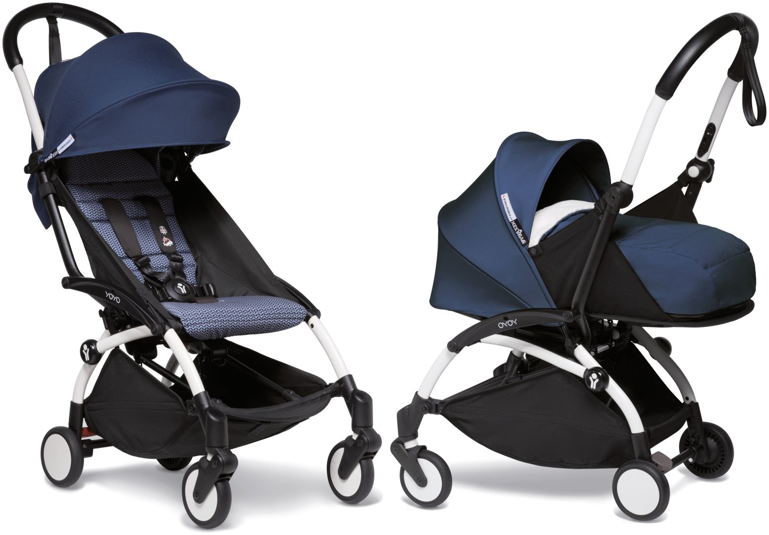 Коляска универсальная 2 в 1 BABYZEN YOYO², белый, синий купить,NaN