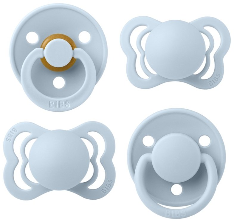 Набор пустышек BIBS Try-it collection Baby Blue, 4 шт, голубой купить,NaN