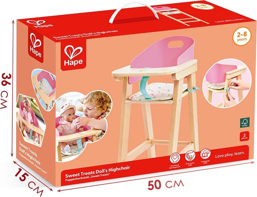 Стульчик для кормления Hape светло-розовый, бежевый купить,NaN