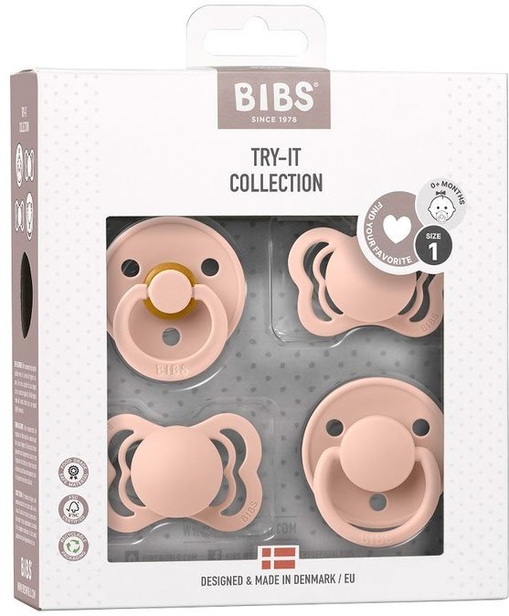 Набор сосок-пустышек BIBS Try-it collection Blush 0+ месяцев, 4 шт. - ForteMarket Набор сосок-пустышек BIBS Try-it collection Blush 0+ месяцев, 4 шт. купить,NaN