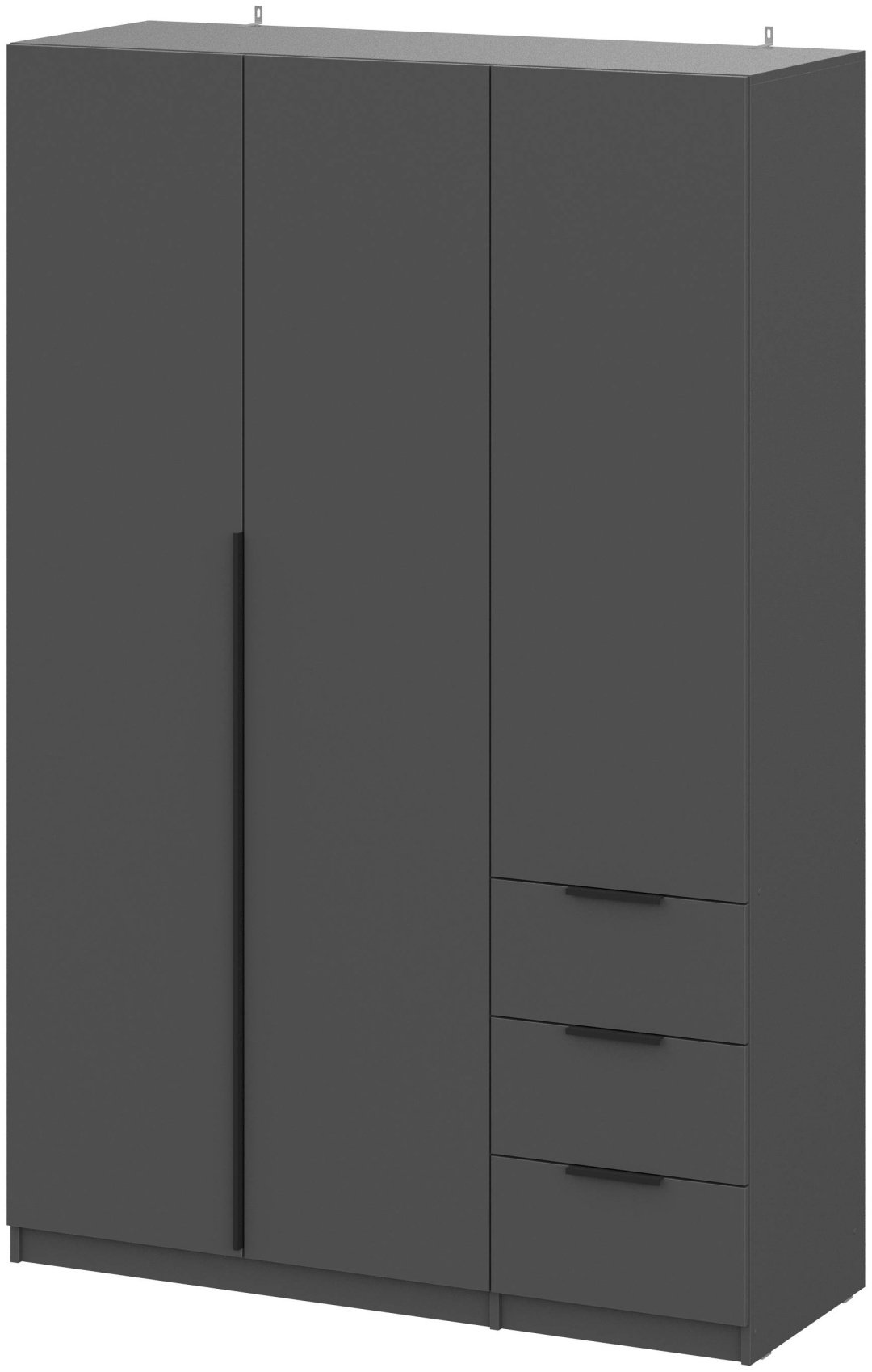 Распашной шкаф СВ Мебель MGC12677, 135x205х50.6 см, графит купить,NaN