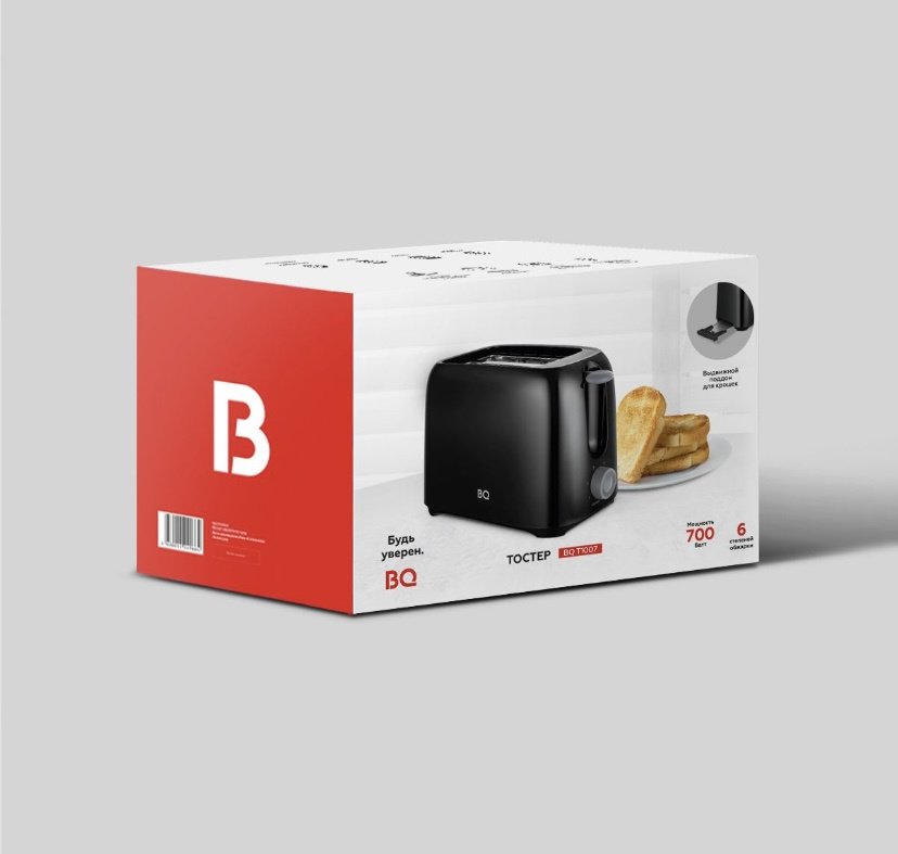Тостер BQ T1007 черный