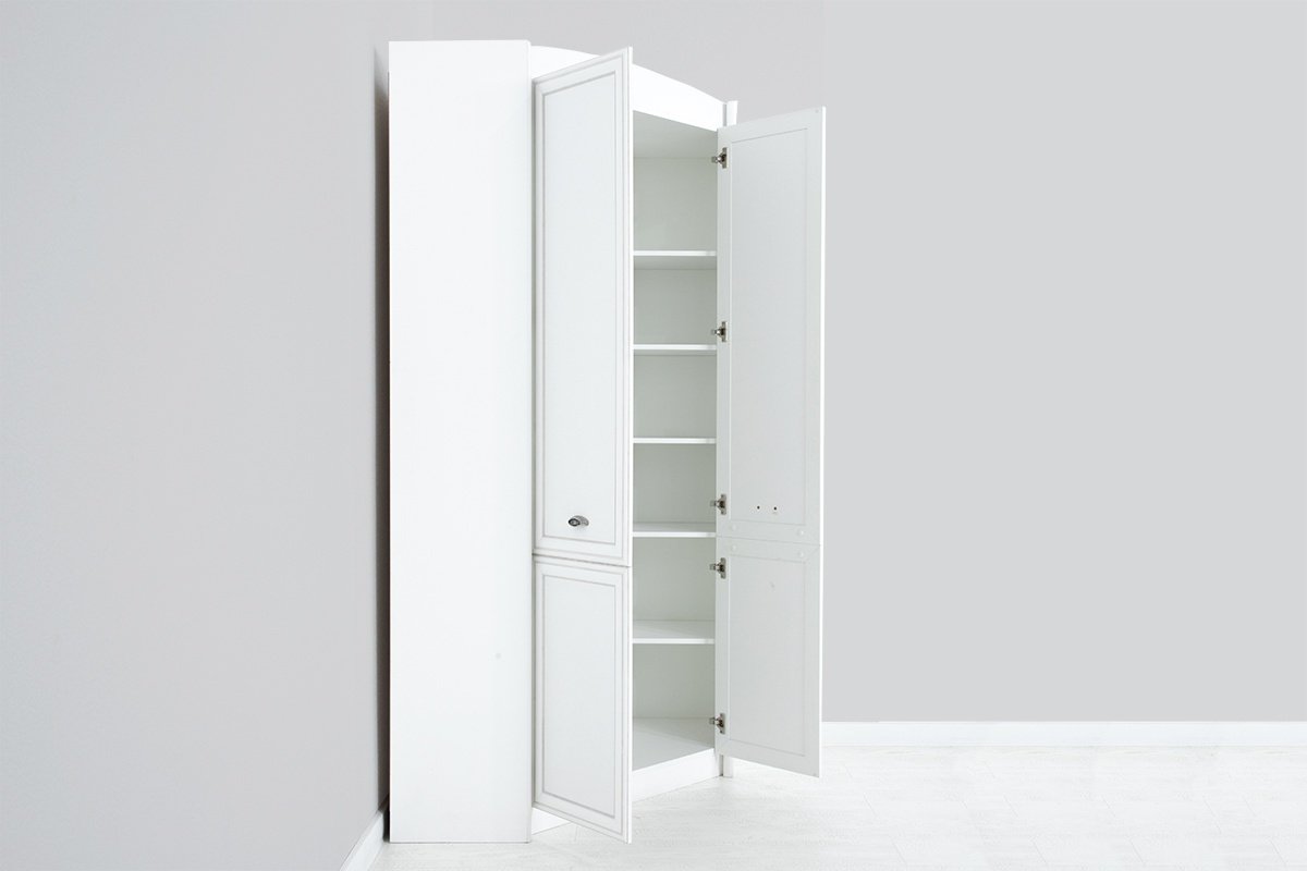 Шкаф угловой BRW Брест Салерно SZFN2D, 97.5x220х97.5 см, белый купить,NaN