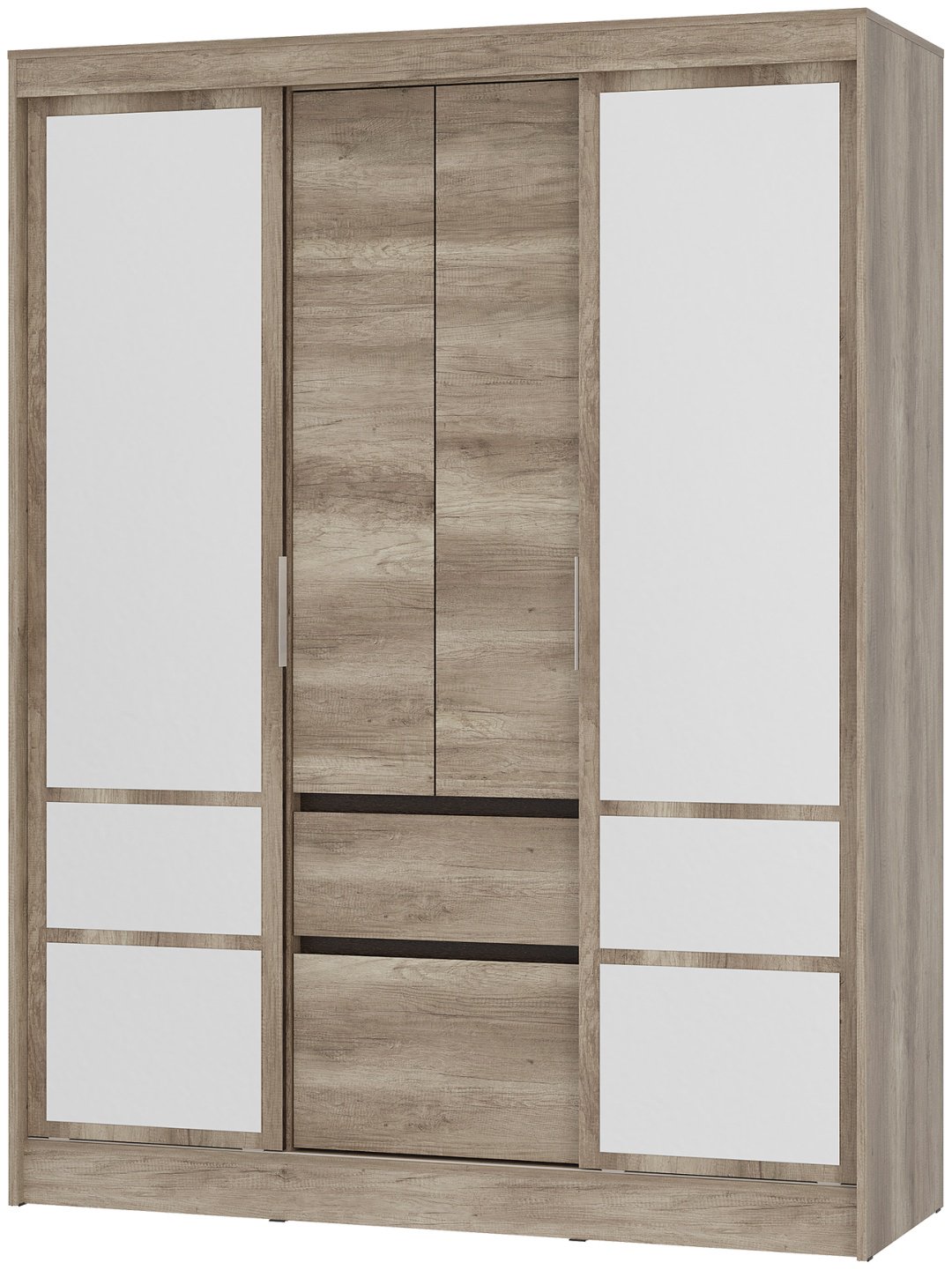Шкаф-купе BTS Энигма, 160x210х58.2 см, светло-коричневый, белый купить,NaN