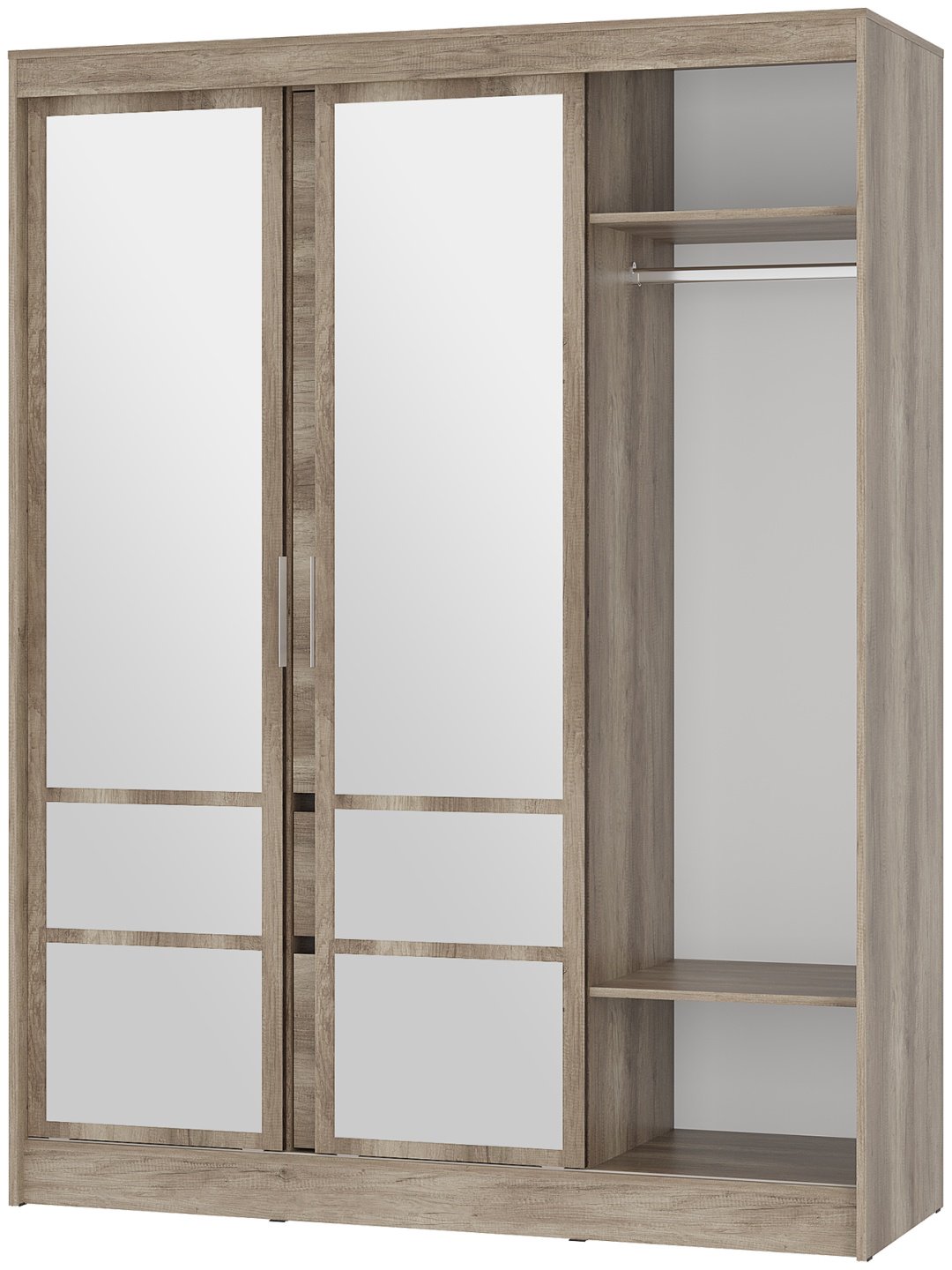 Шкаф-купе BTS Энигма, 160x210х58.2 см, светло-коричневый, белый купить,NaN
