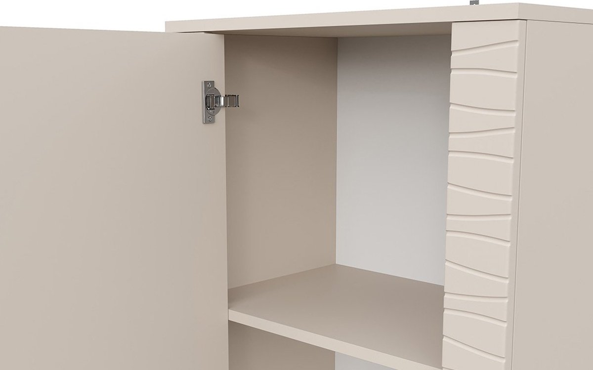 Шкаф-пенал СВ Мебель Калипсо, 56.6x210х35 см, кремовый купить,NaN