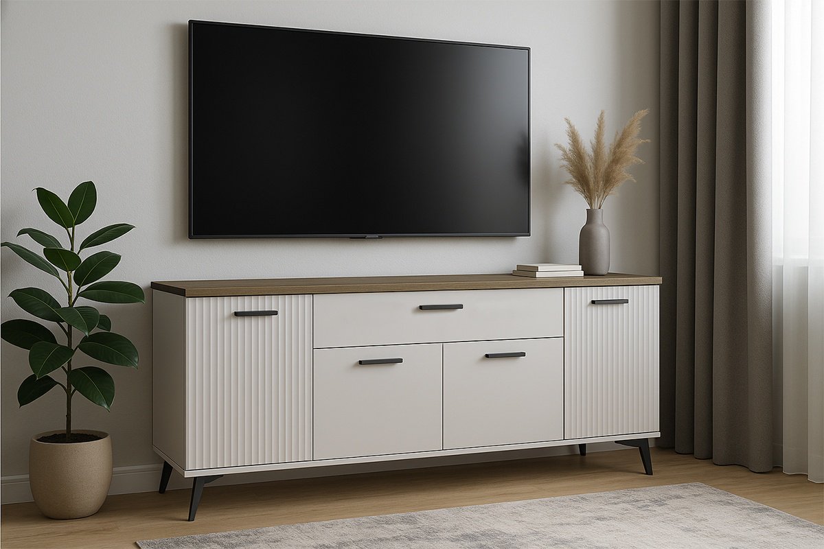 ТВ-тумба напольная АНРЭКС Винати, 171x88.4x39.4 см, кремовый, бежевый купить,NaN
