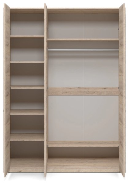 Распашной шкаф MySTAR Вирджиния 1831, 146.6x197.7х58.6 см, бежевый купить,NaN