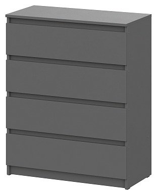 Комод Денвер, 80.10x39x97.8 см, серый, графит купить,NaN