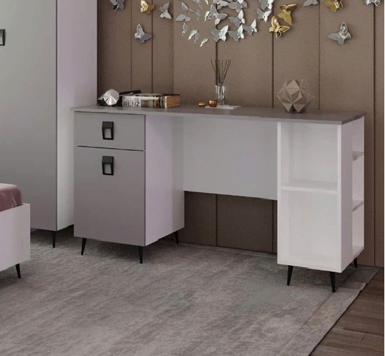 Детский стол Grand Miks Илона 163566599, 135x60x75 см, белый, серый купить,NaN