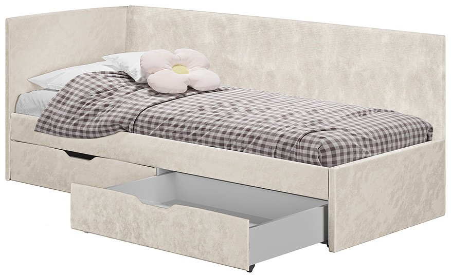 Кровать BTS Лео MGC12551 односпальная, 80x200 см (без матраса, без подъёмного механизма) бежевый купить,NaN