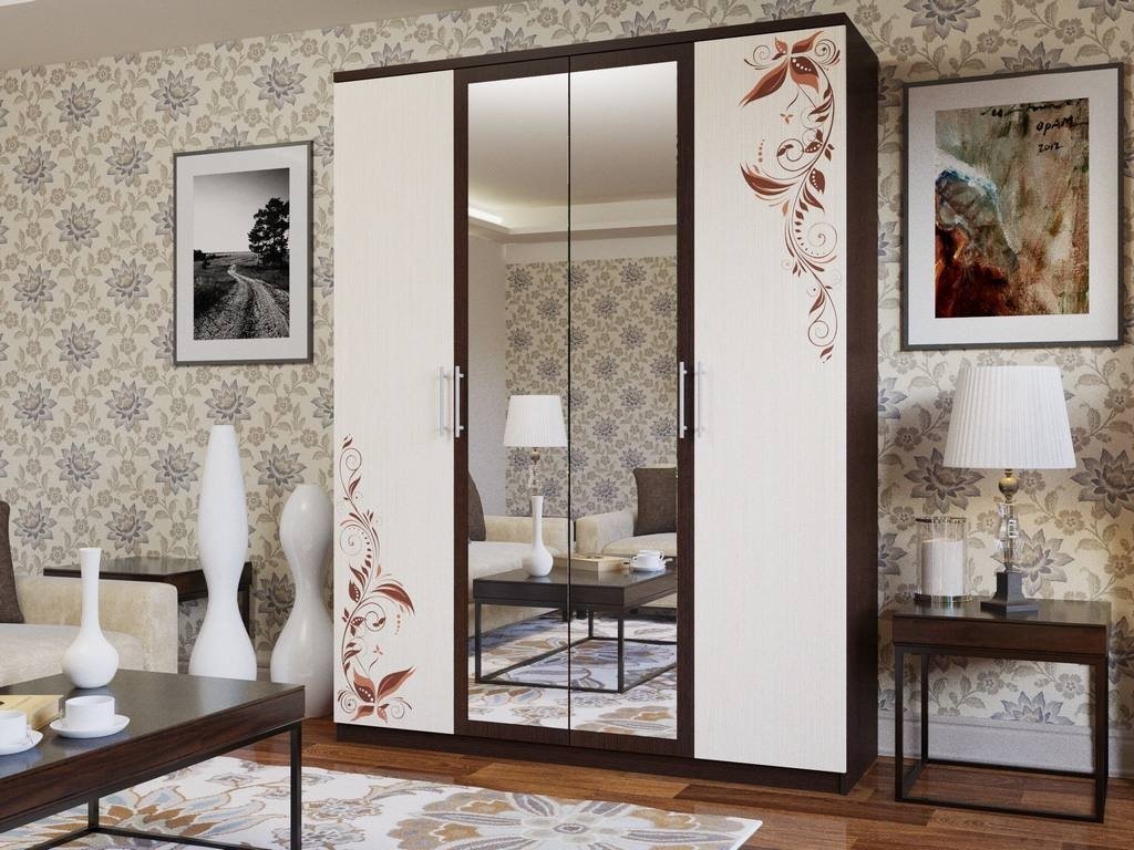 Распашной шкаф Grand Miks Мираж 4Д, 170x220х50 см, коричневый купить,NaN