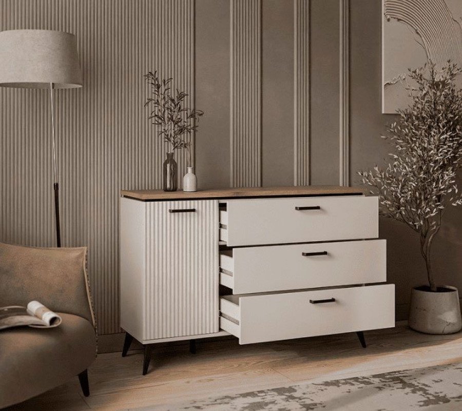 Комод АНРЭКС Винати, 130.6x39.4x88.4 см, коричневый, бежевый купить,NaN