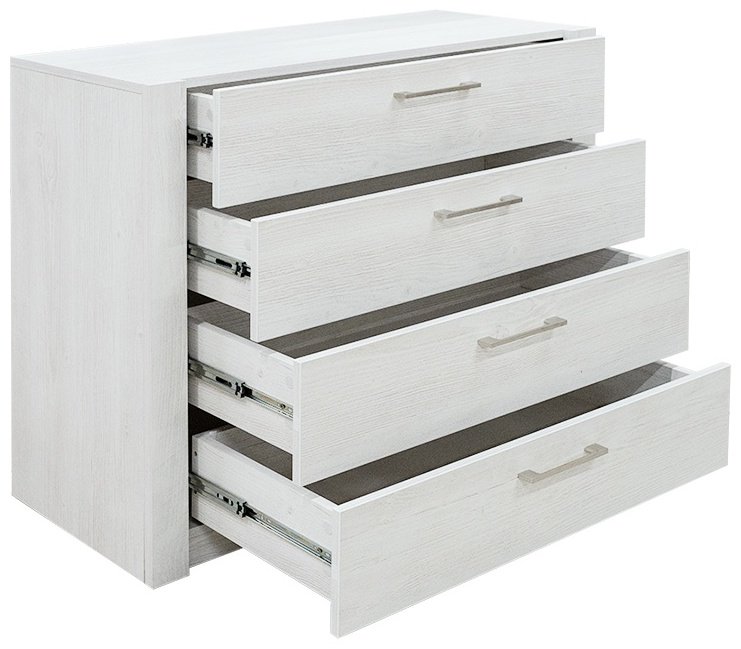 Комод MySTAR Вирджиния, 91.80x42.60x82.4 см, белый, серый купить,NaN