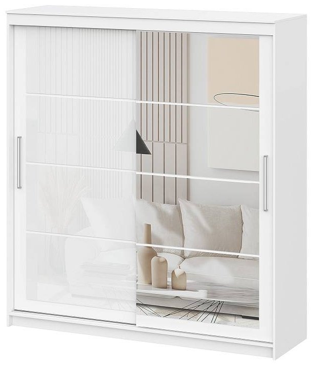Шкаф-купе СВ Мебель ШКП 3, 200.1x220х60 см, белый купить,NaN