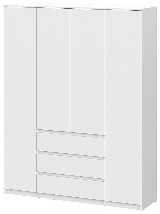 Распашной шкаф СВ Мебель Денвер, 160.1x205.2х46.2 см, белый купить,NaN