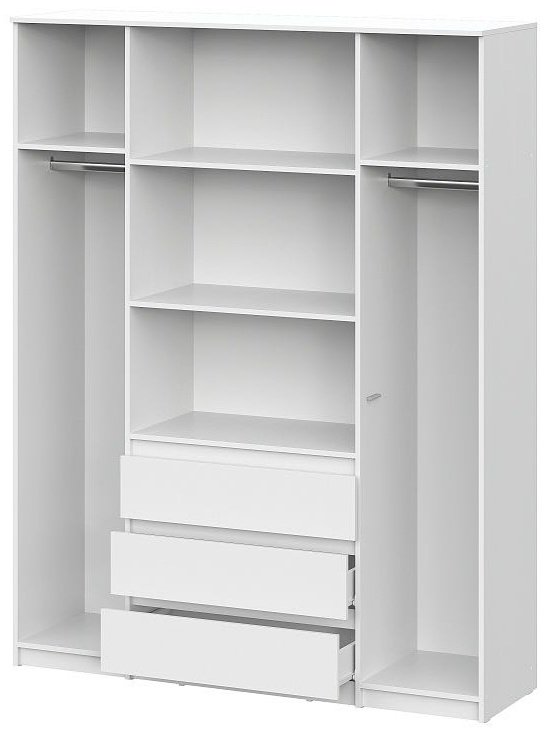 Распашной шкаф СВ Мебель Денвер, 160.1x205.2х46.2 см, белый купить,NaN