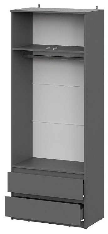 Распашной шкаф СВ Мебель Денвер, 80.1x205.2х46.2 см, серый купить,NaN