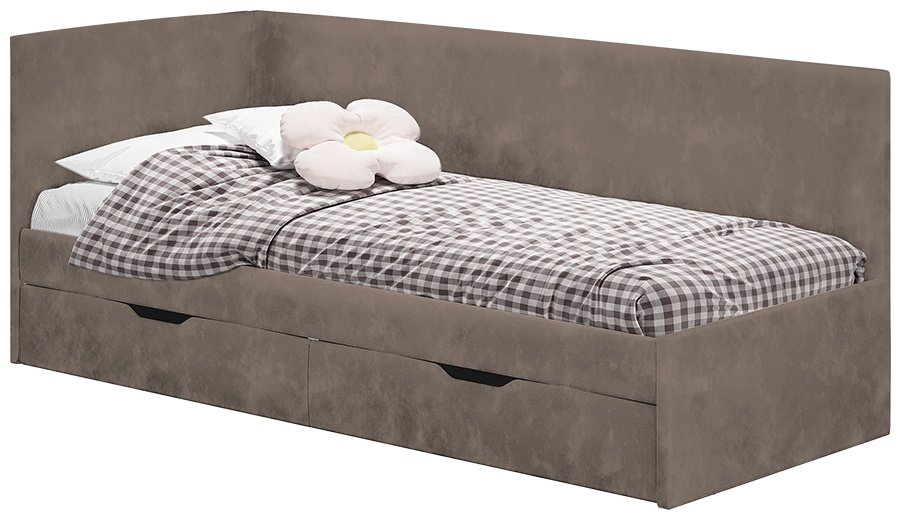 Кровать BTS Лео MGC12551 односпальная, 80x200 см (без матраса, без подъёмного механизма) коричневый купить,NaN